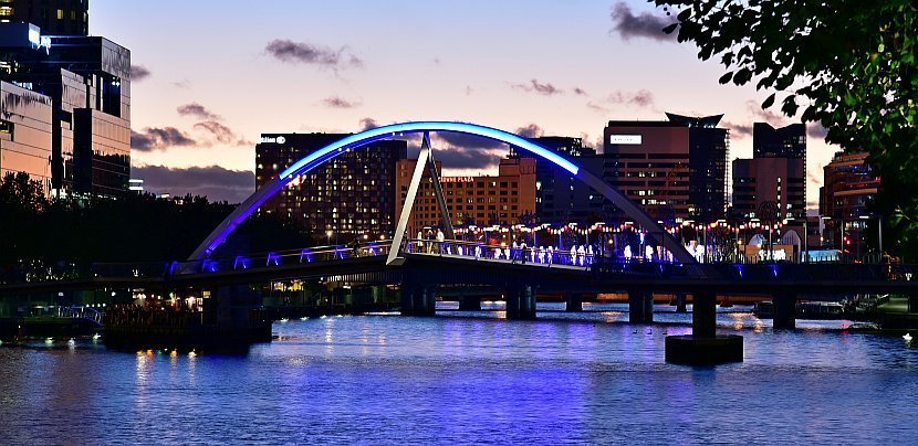 澳洲-墨爾本-South Bank-Evan Walker Bridge