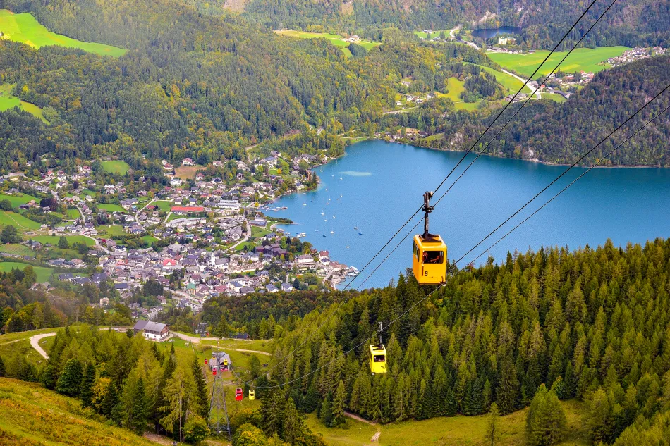 奧地利-聖吉爾根-十二角峰纜車