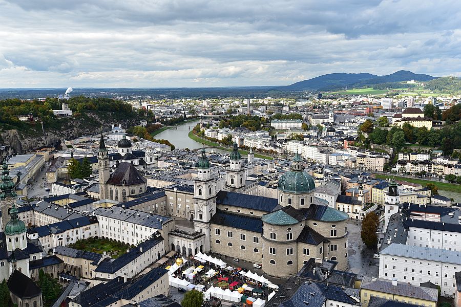 奧地利-薩爾斯堡-由薩爾斯堡高地要塞俯瞰舊城區