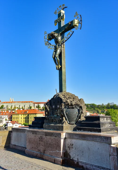 捷克-布拉格-查理大橋上的雕像-The Crucifix and Calvary