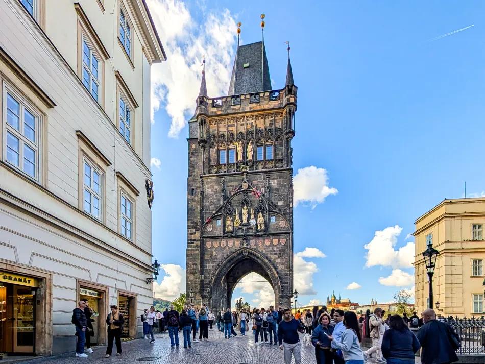 捷克-布拉格-查理大橋舊城區橋塔