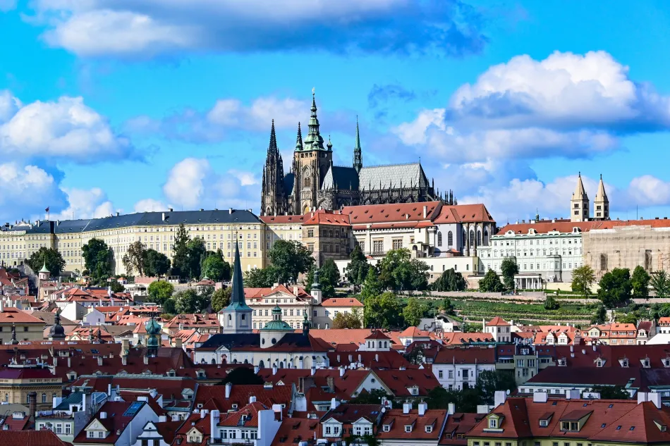 捷克-布拉格-查理大橋舊城區橋塔拍布拉格城堡