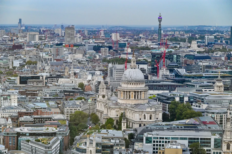 英國-倫敦-空中花園俯瞰聖保羅大教堂