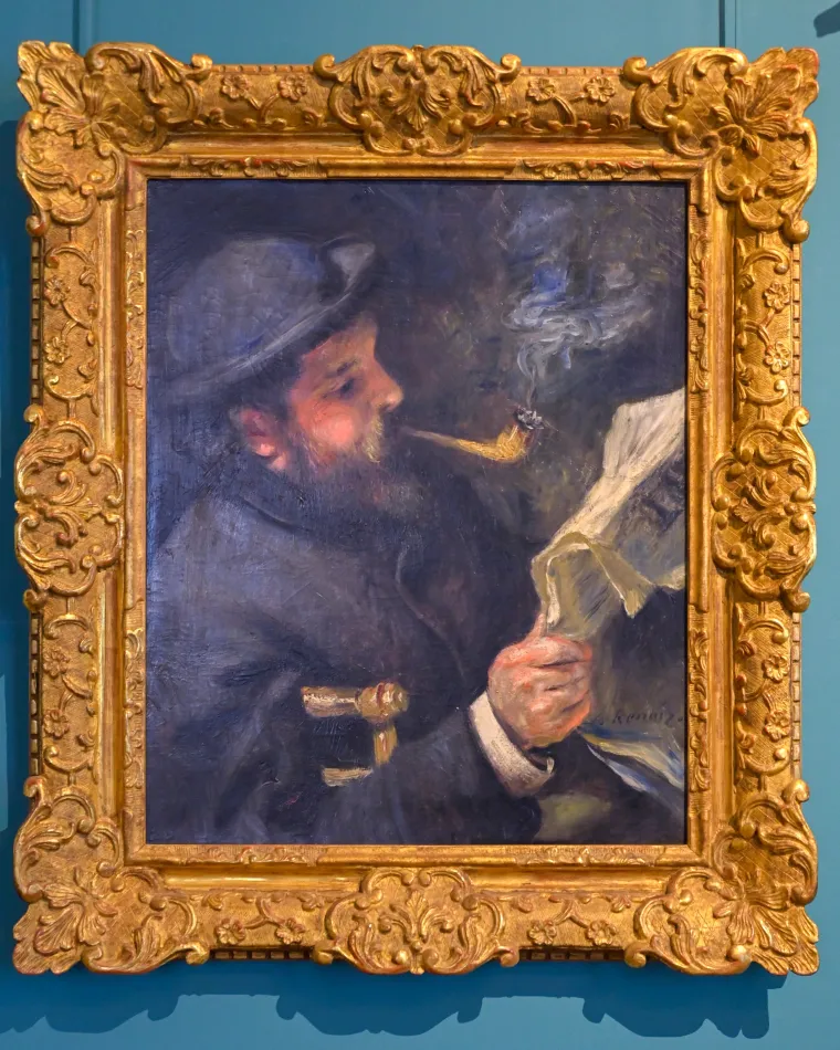 法國-巴黎-瑪摩丹美術館-雷諾瓦畫的莫內肖像