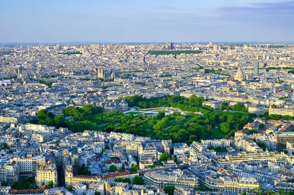 法國-巴黎-蒙帕納斯大樓（Tour Montparnasse）觀景台看盧森堡公園與盧森堡宮