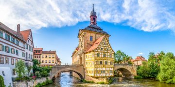 德國-班堡-雷格尼茨河上的舊市政廳