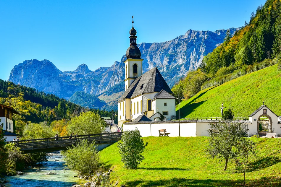 德國-藍紹Ramsau-藍紹教堂Pfarrkirche St. Sebastian