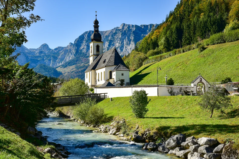 德國-藍紹Ramsau-藍紹教堂Pfarrkirche St. Sebastian