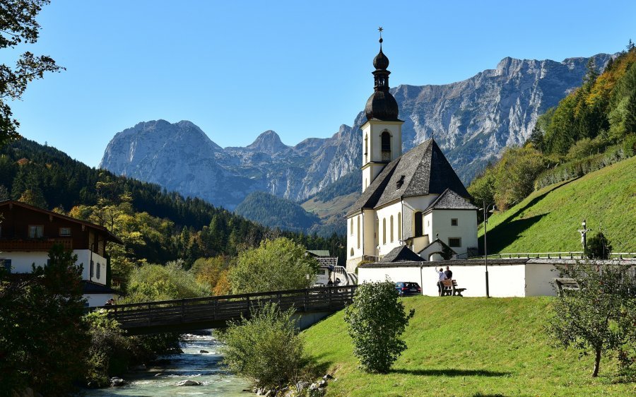 德國-藍紹Ramsau-藍紹教堂Pfarrkirche St. Sebastian