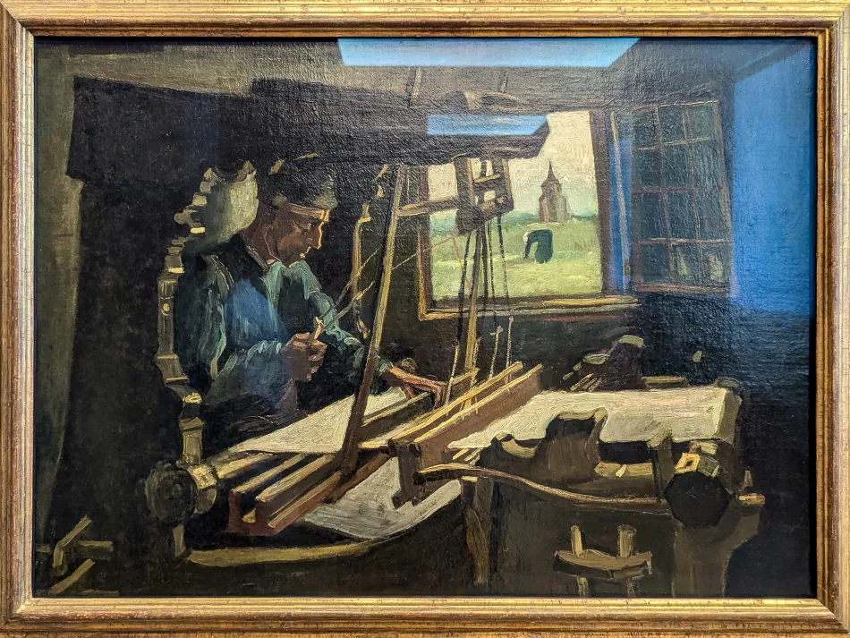 德國-慕尼黑-老繪畫陳列館-梵谷的《紡織工》