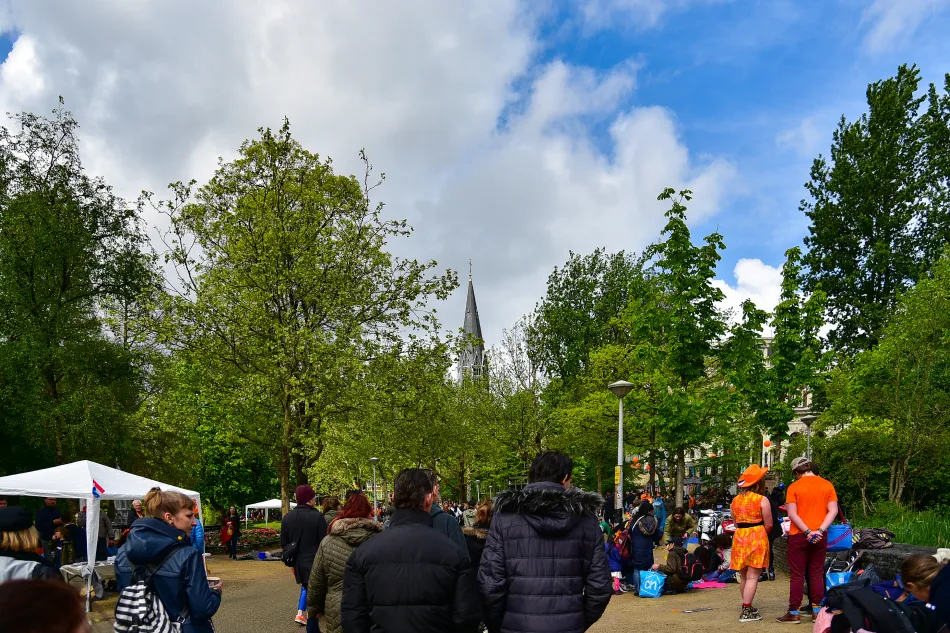 荷蘭-阿姆斯特丹-馮德爾公園的國王節