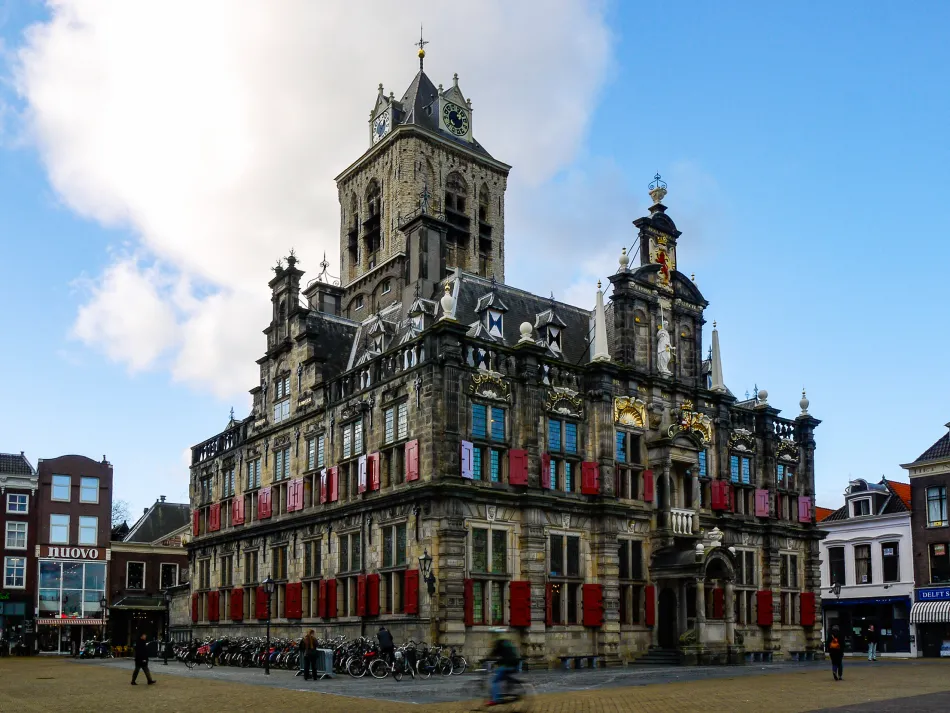 荷蘭-台夫特-市集廣場的市政廳