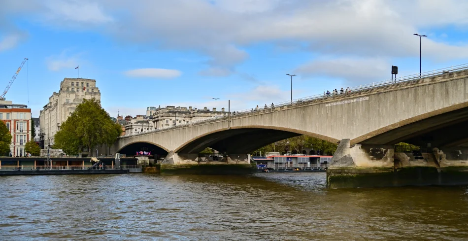 英國-倫敦-泰晤士河遊船與滑鐵盧橋